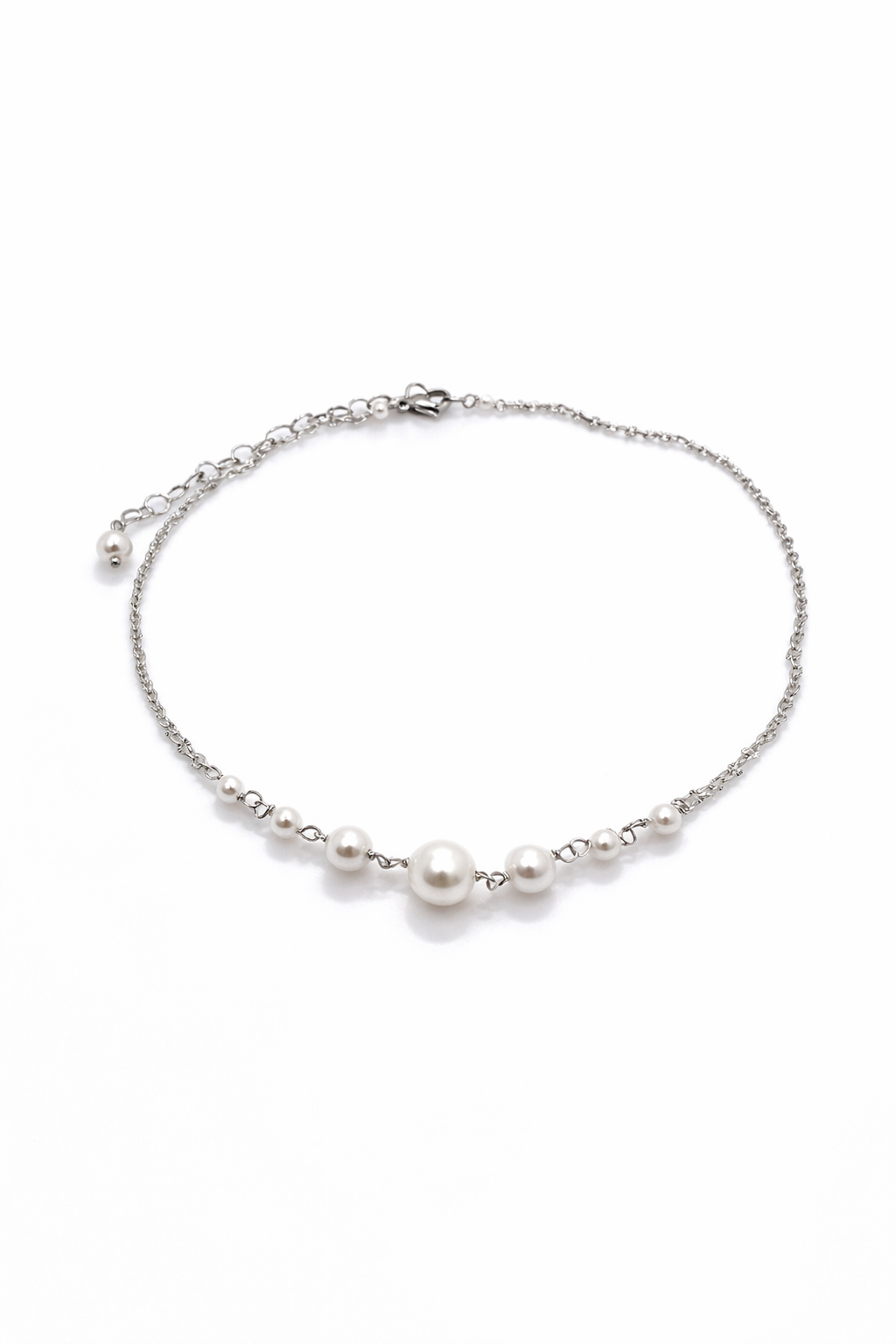 Girocollo in acciaio e perle Vizio Gioielli