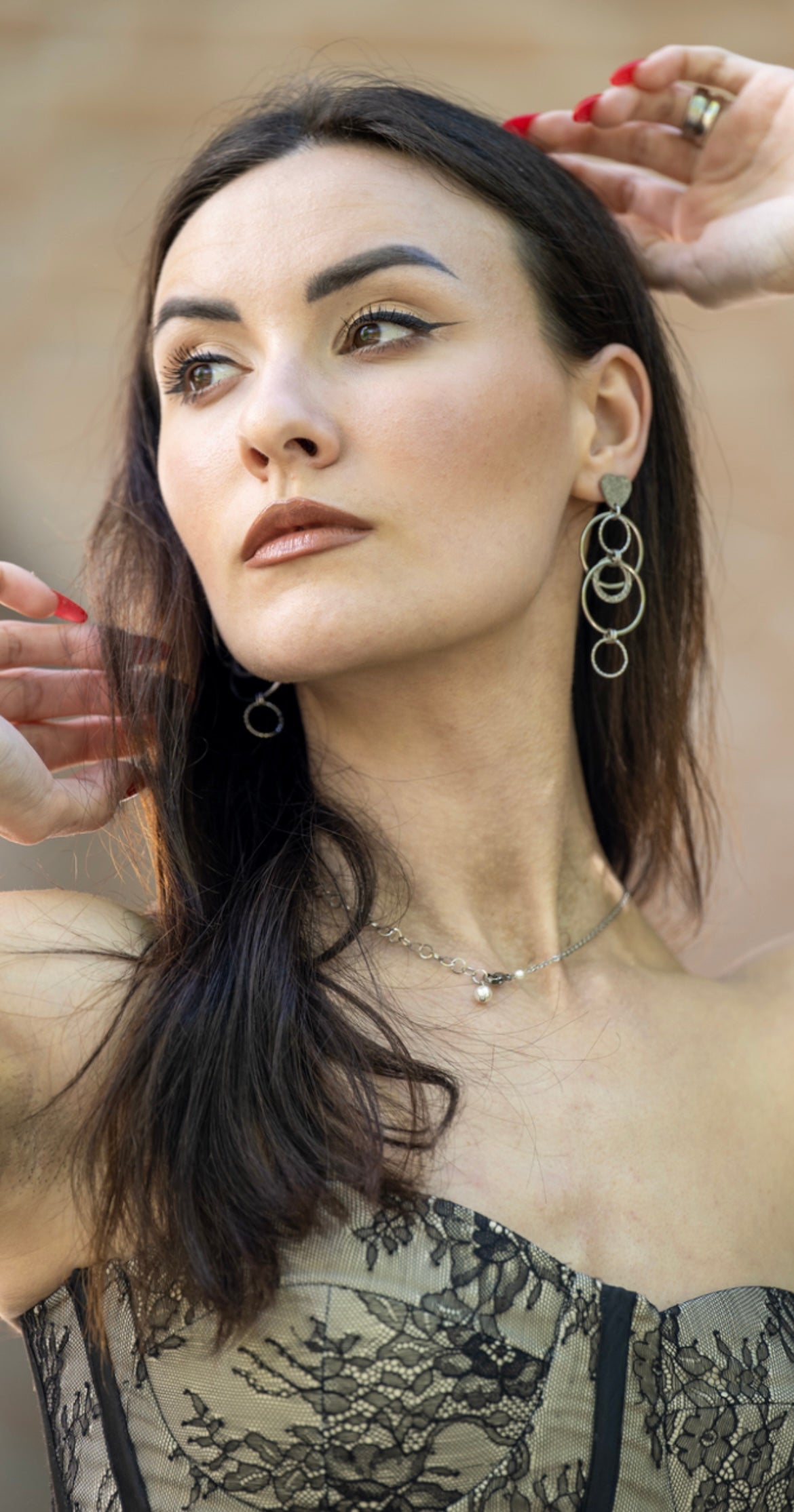 Orecchini in acciaio firmati Vizio Gioielli 