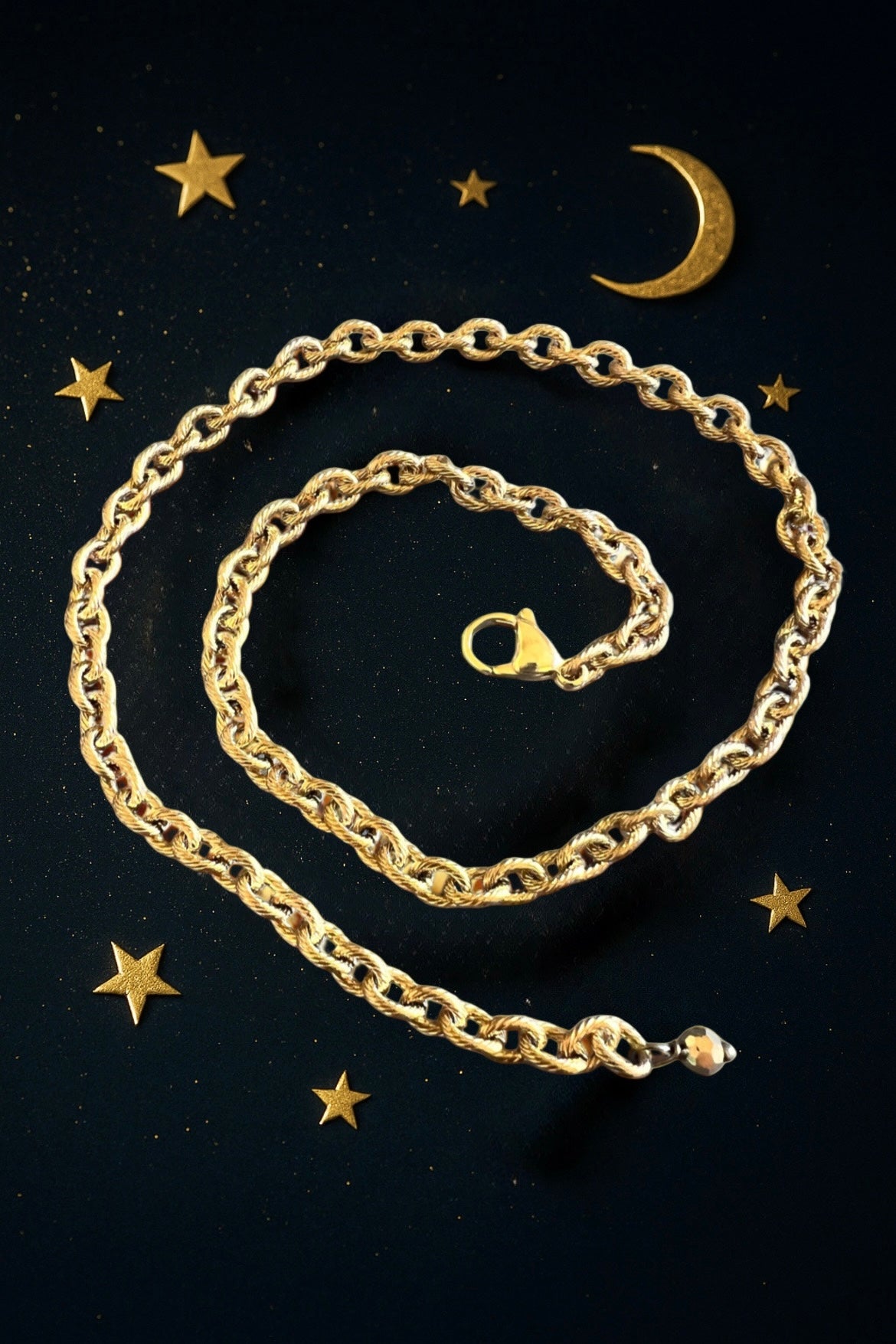 Girocollo in acciaio dorato