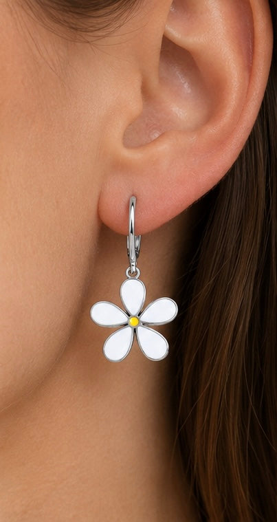 Orecchini Daisy - Margherita in Acciaio