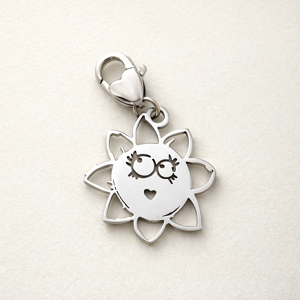 Ciondolo in acciaio sole firmato Vizio Gioielli