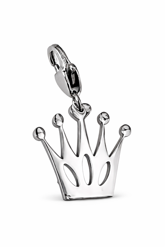 Ciondolo in acciaio corona firmato Vizio Gioielli