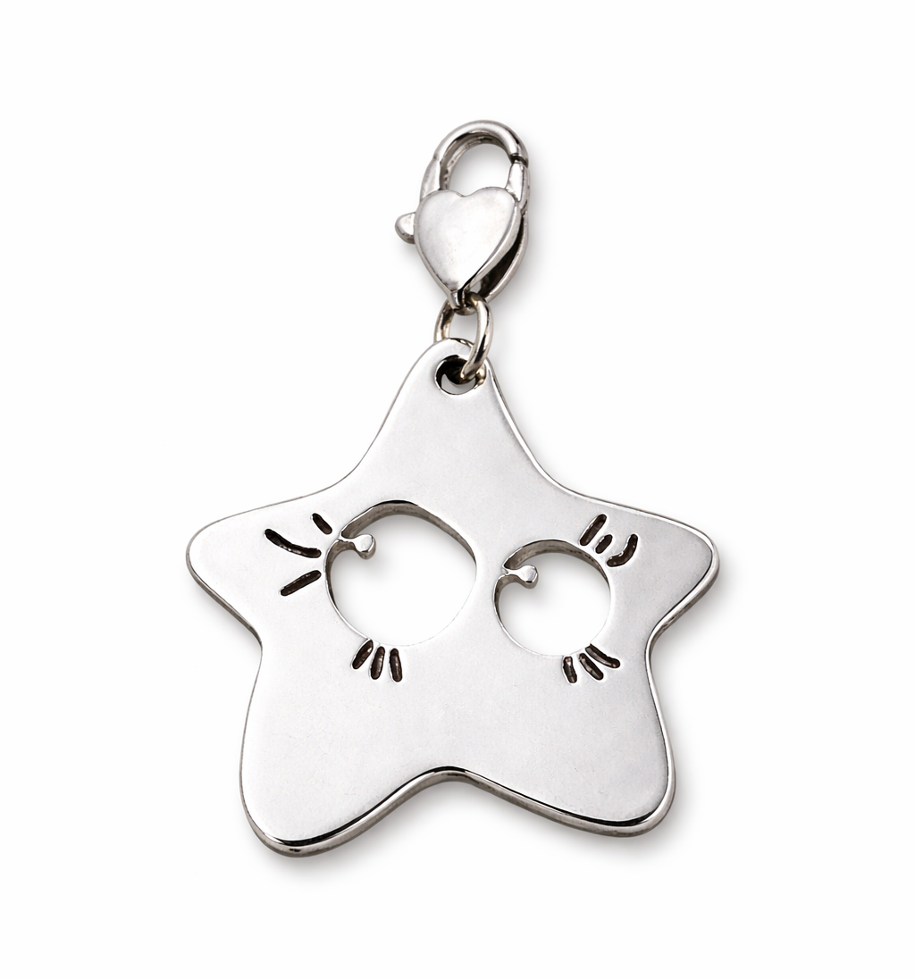 Ciondolo in acciaio stella firmato Vizio Gioielli