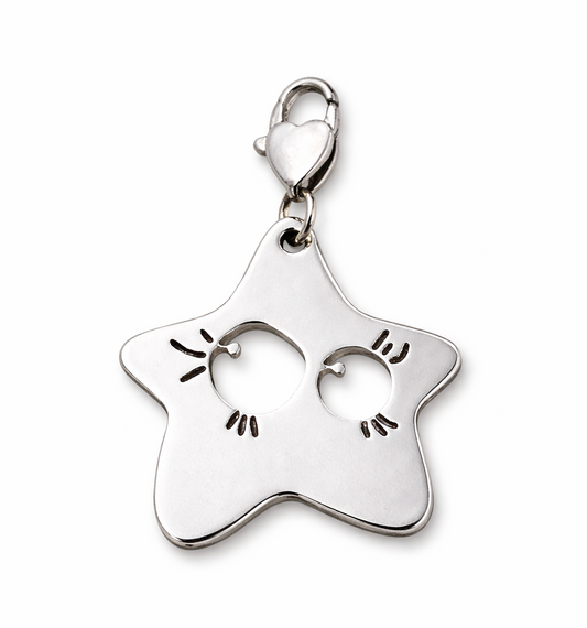 Ciondolo in acciaio stella firmato Vizio Gioielli