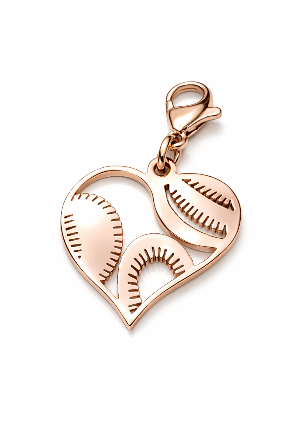 Ciondolo in acciaio rosato cuore firmato Vizio Gioielli