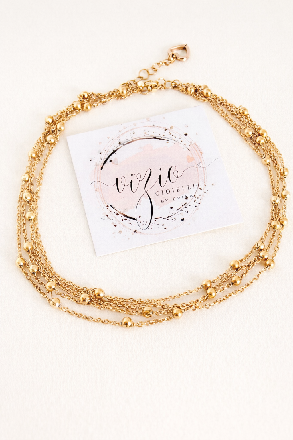 Girocollo in acciaio rosato Vizio Gioielli