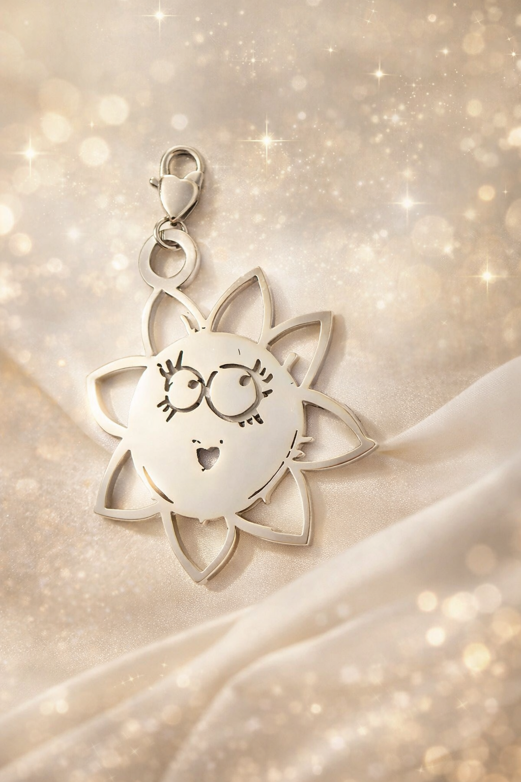 Ciondolo in acciaio Sole firmato Vizio Gioielli