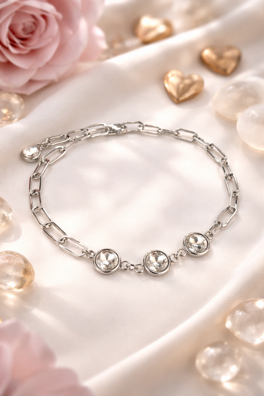 Girocollo in acciaio e cristalli Vizio Gioielli