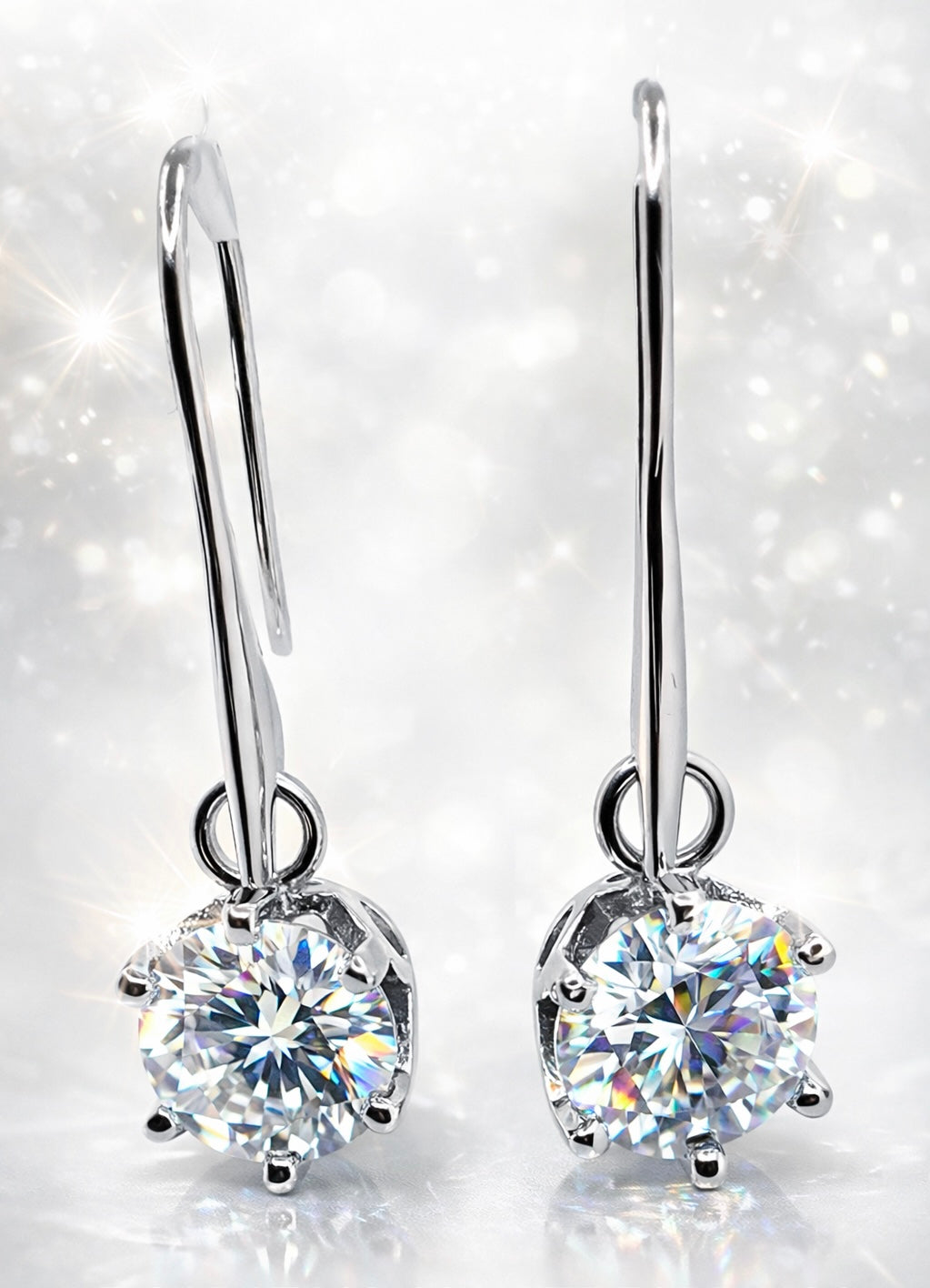 Orecchini in acciaio e moissanite firmati Vizio Gioielli