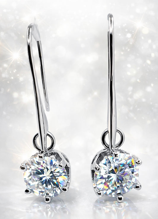 Orecchini in acciaio e moissanite firmati Vizio Gioielli