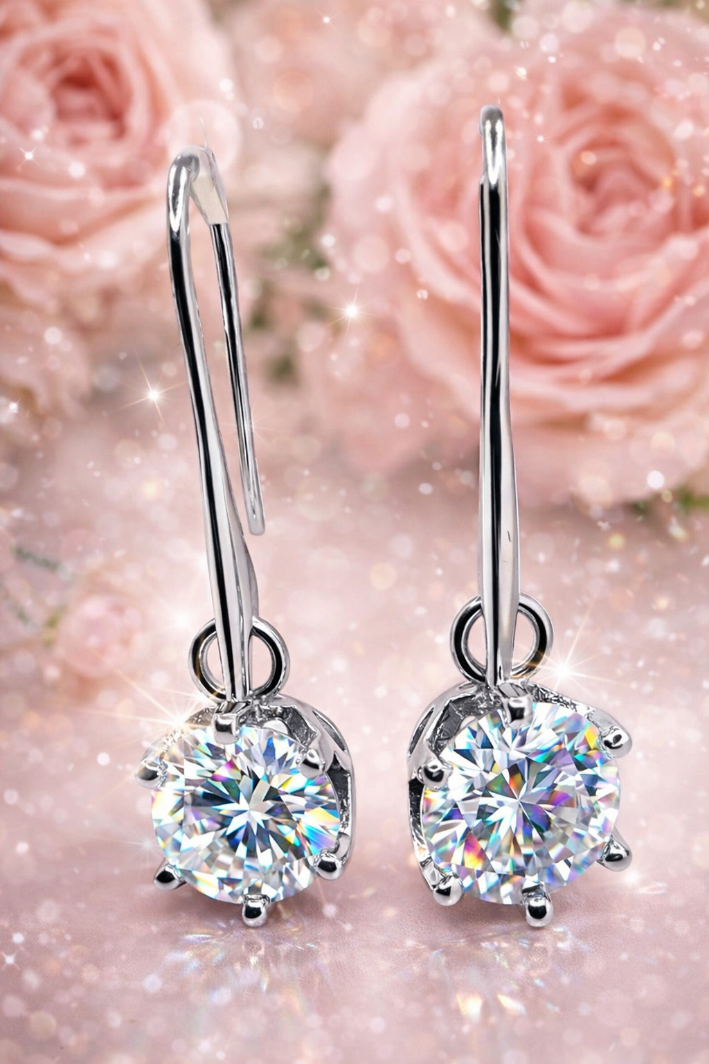 Orecchini in acciaio e moissanite firmati Vizio Gioielli