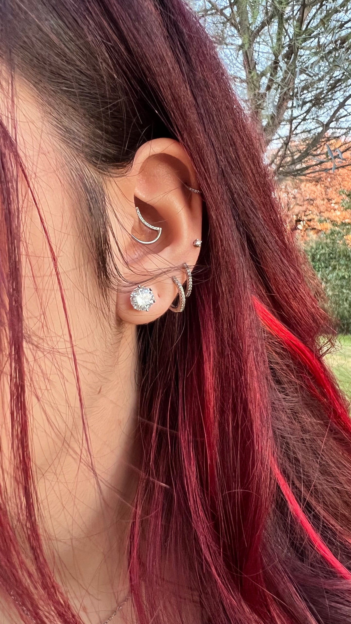 Orecchini in argento 925 e moissanite
