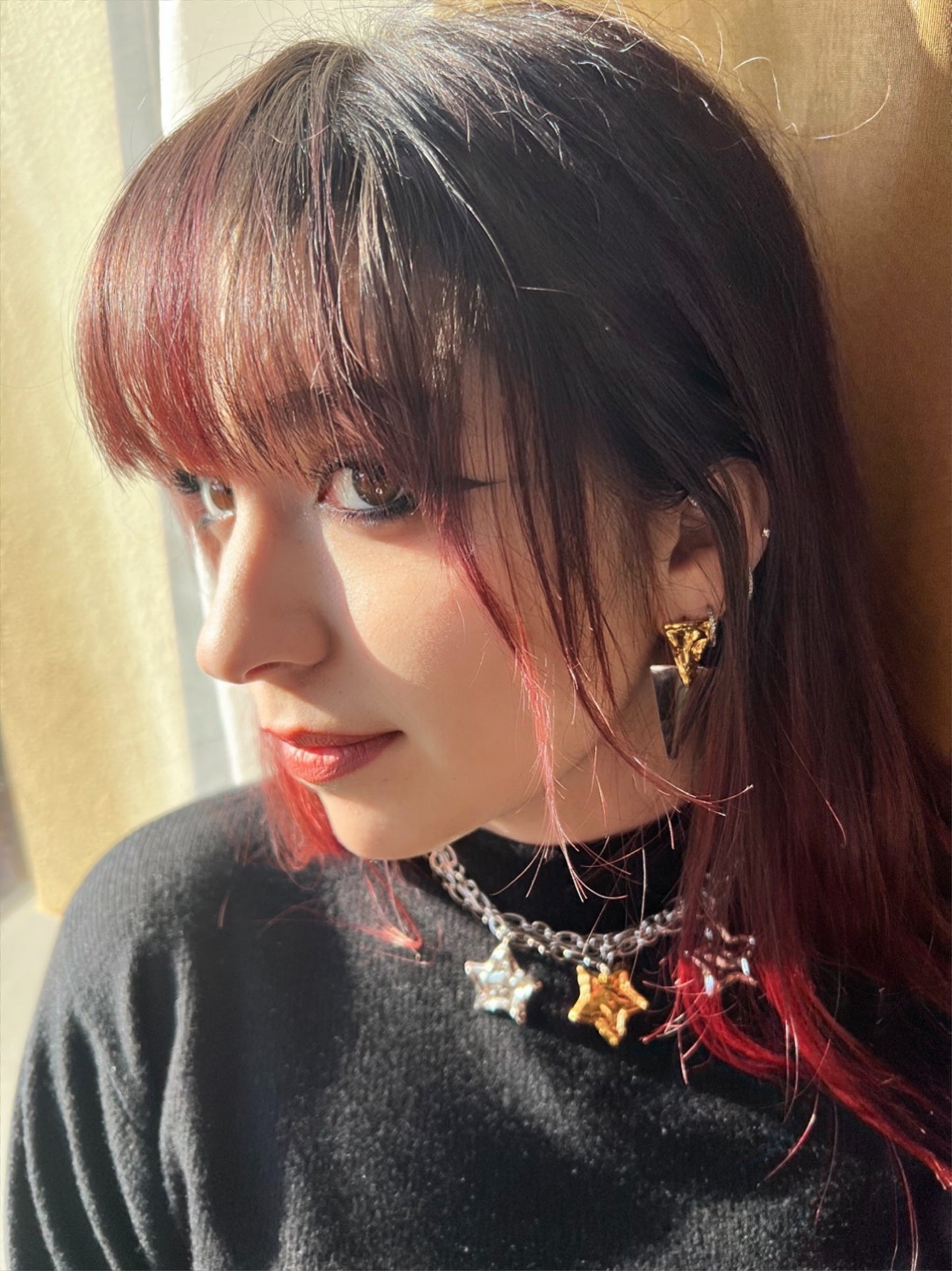 girocollo e orecchini  in acciaio