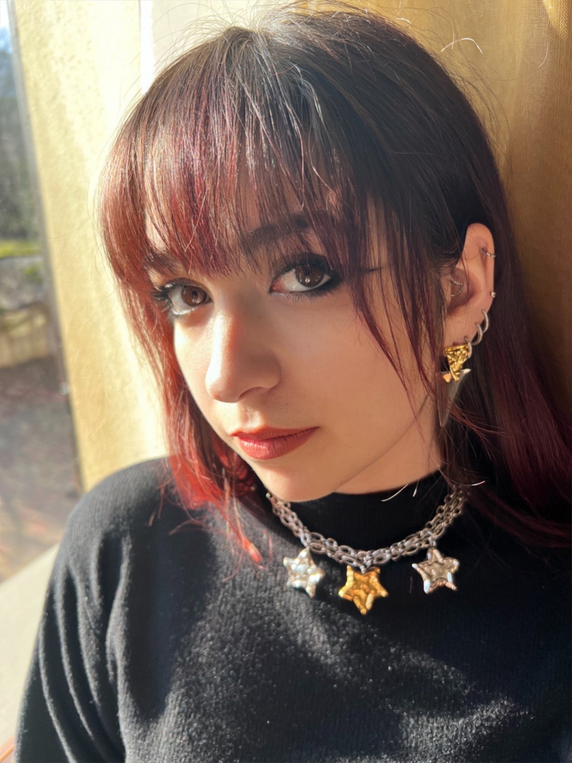 girocollo e orecchini  in acciaio