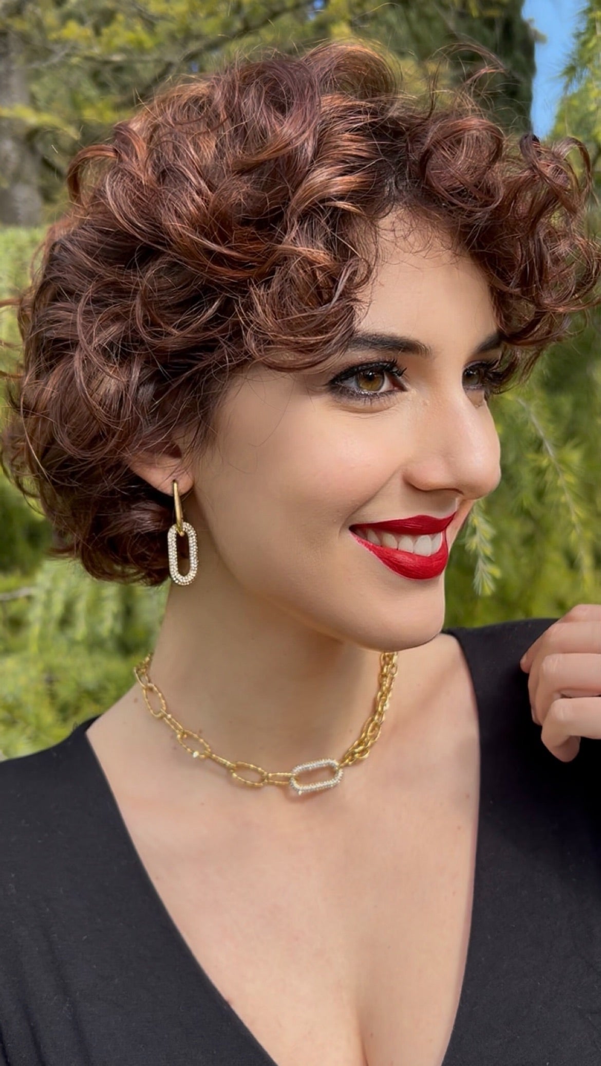 Girocollo in acciaio dorato