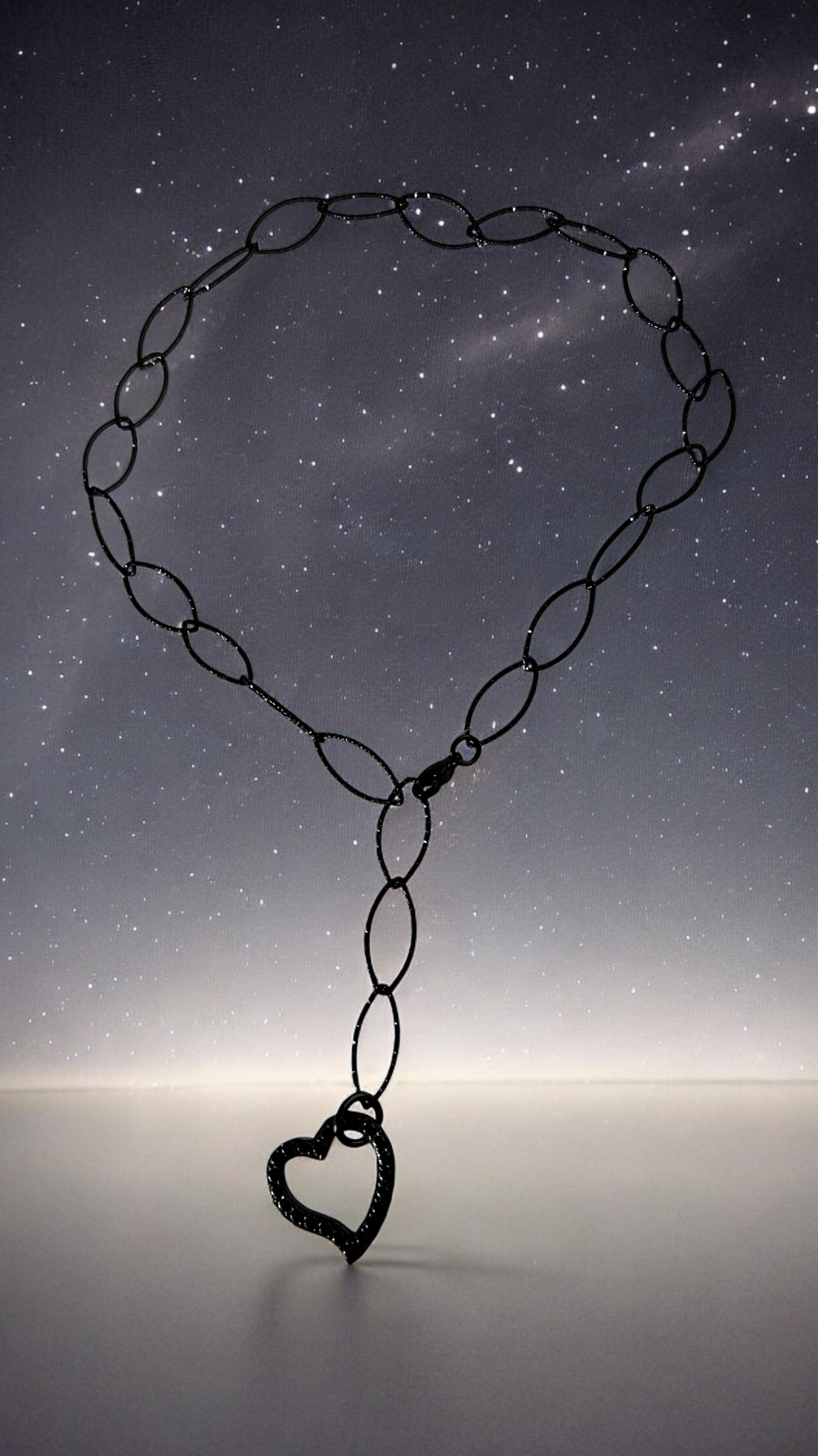 Girocollo in acciaio nero