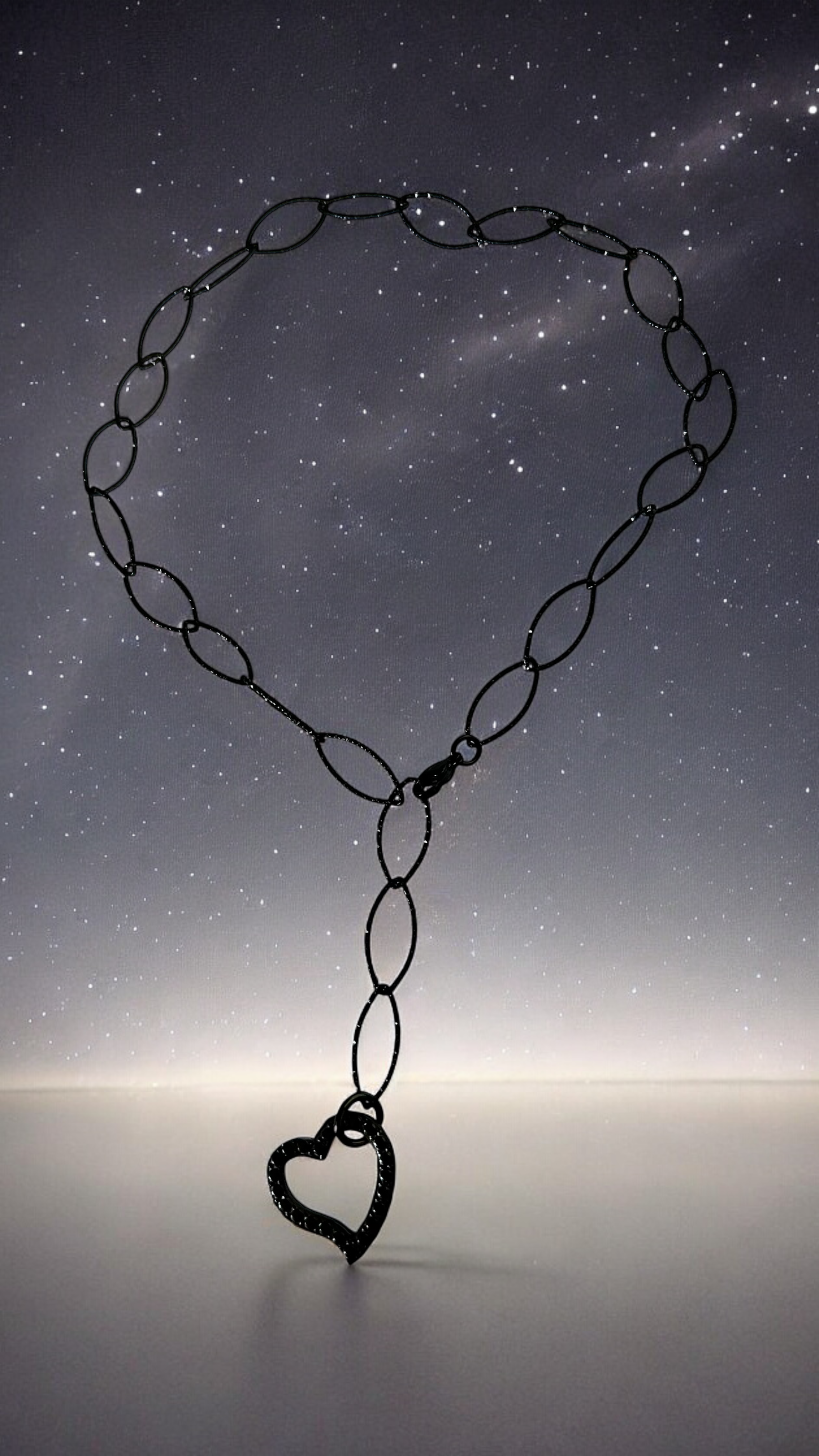 Girocollo in acciaio nero