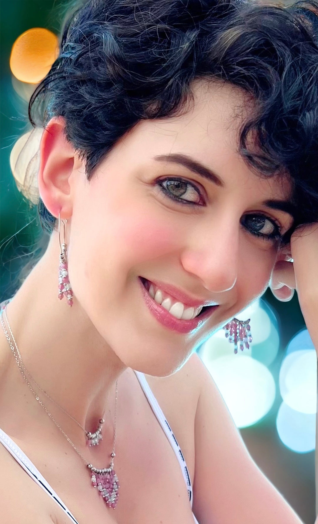 Girocollo in acciaio e pietre naturali