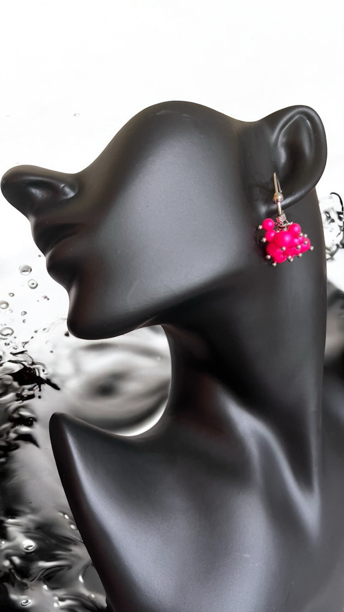 Mono orecchino in acciaio e perle Swarovski 