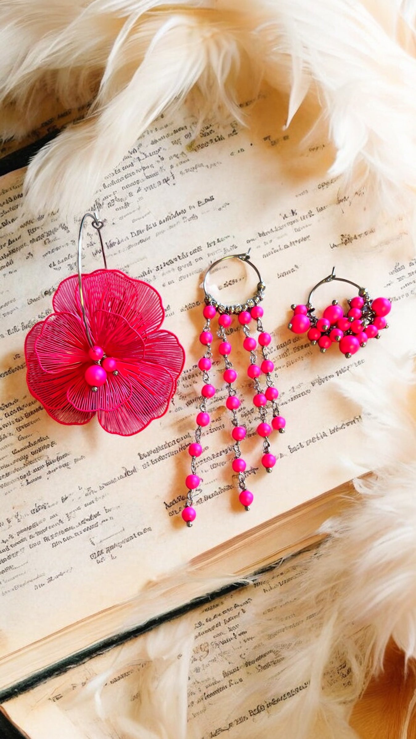 Mono orecchino in acciaio e perle Swarovski 