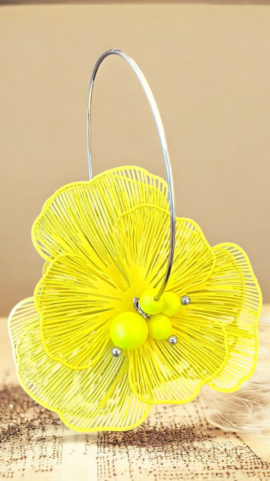 mono orecchino in acciaio e perle Swarovski