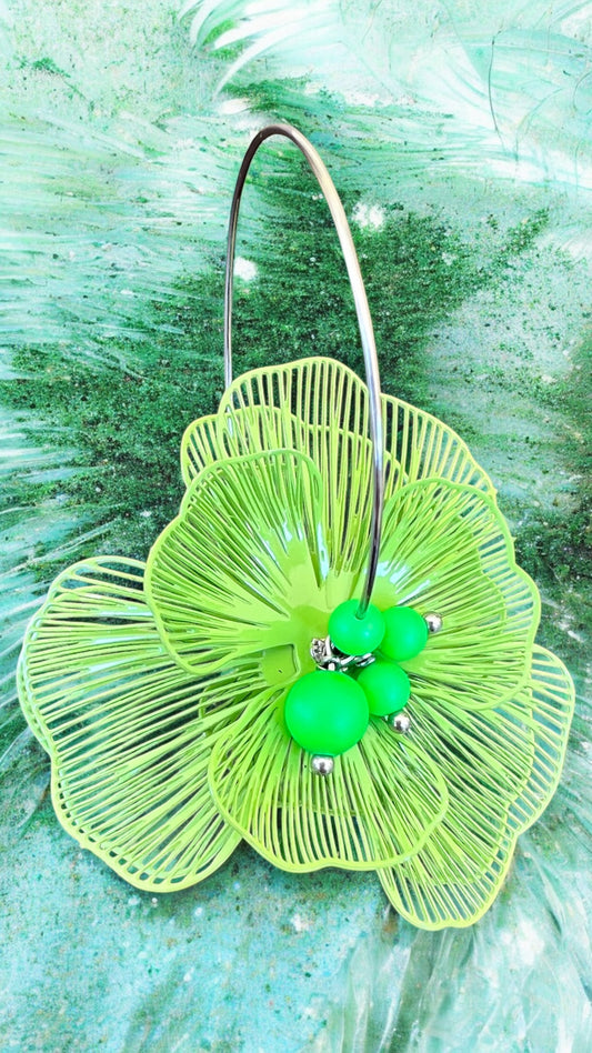Mono orecchino in acciaio e perle Swarovski