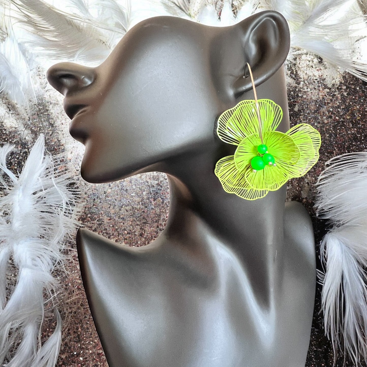 Mono orecchino in acciaio e perle Swarovski