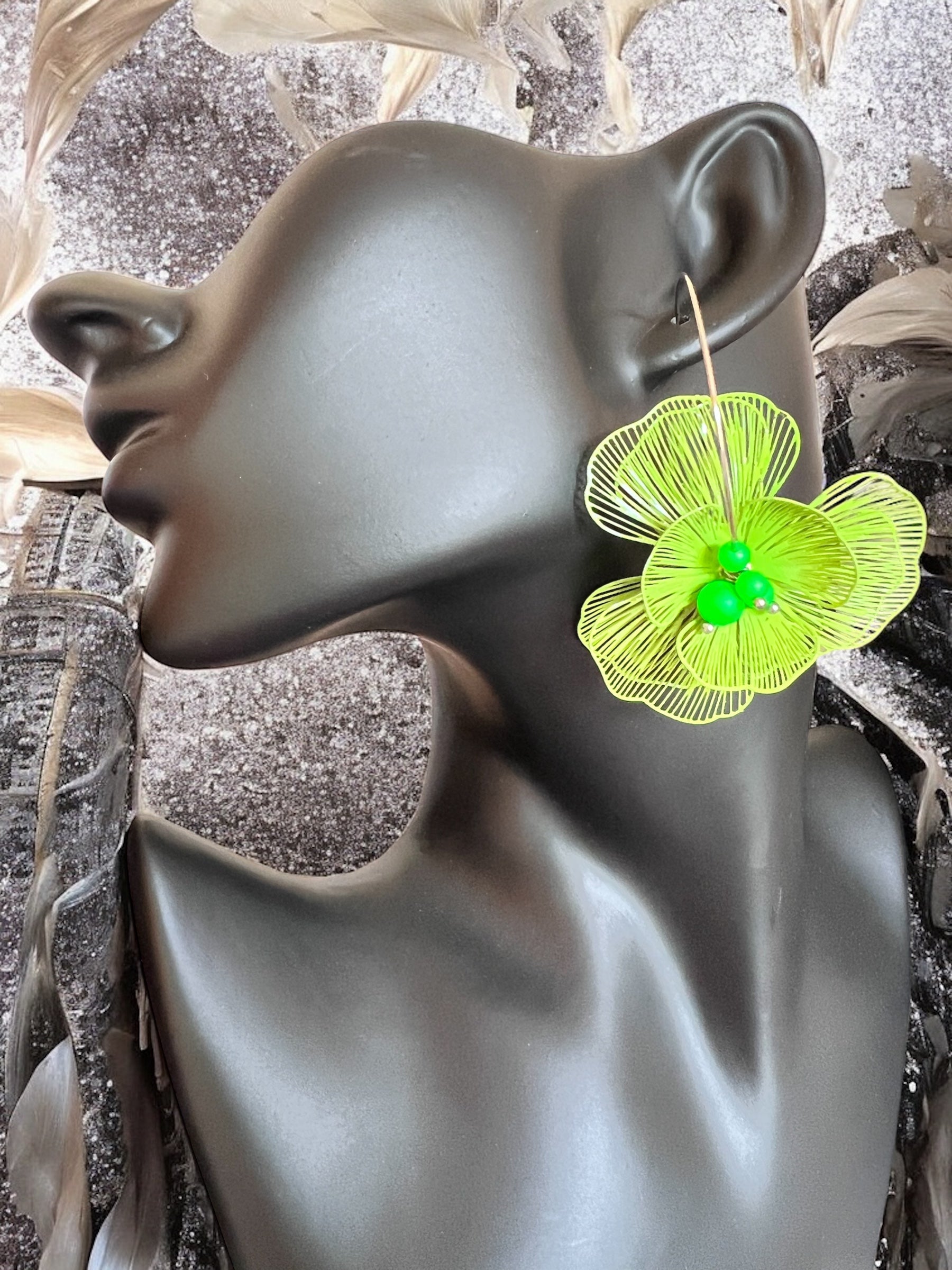 Mono orecchino in acciaio e perle Swarovski