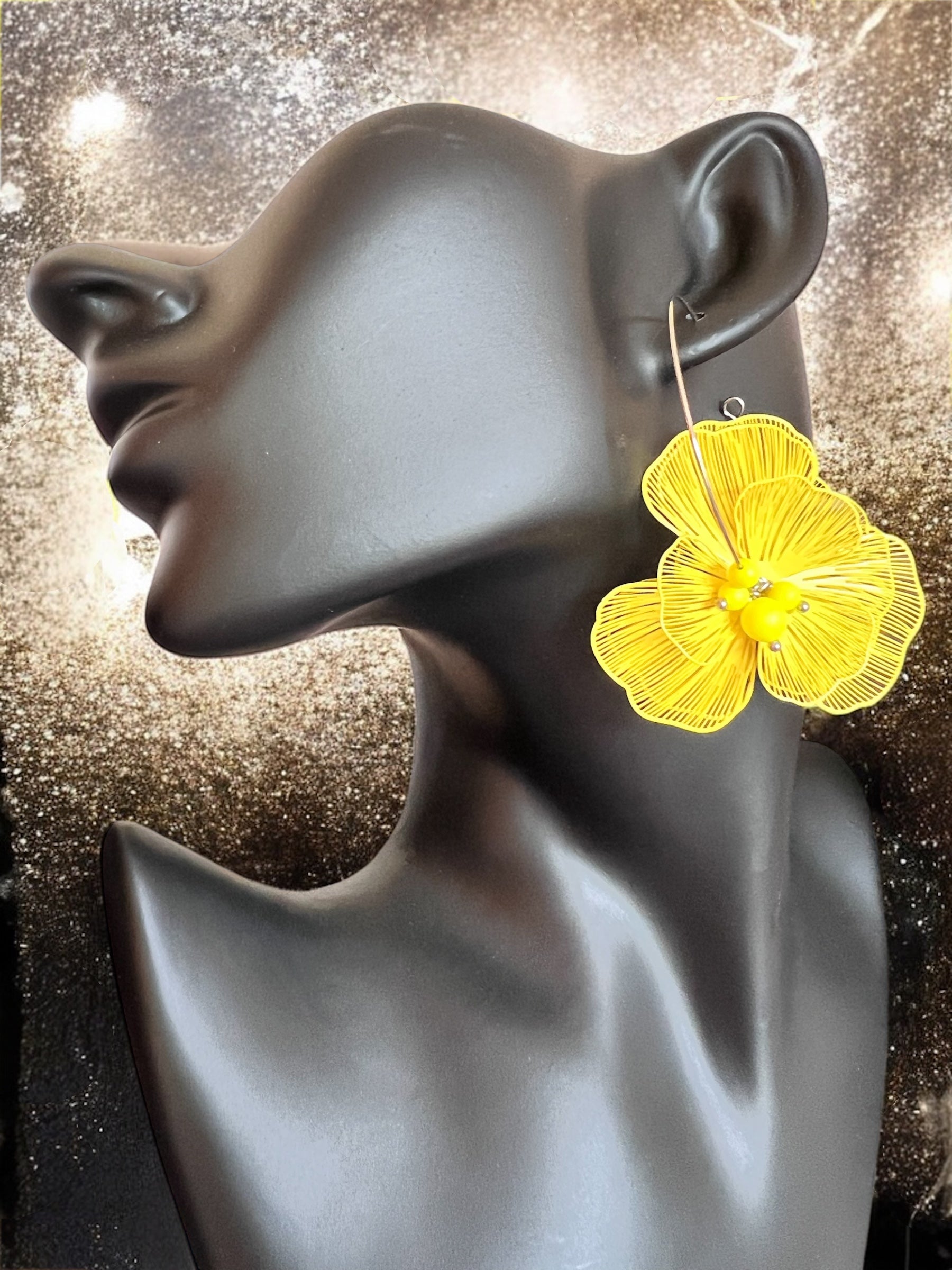 Mono orecchino in acciaio e perle Swarovski