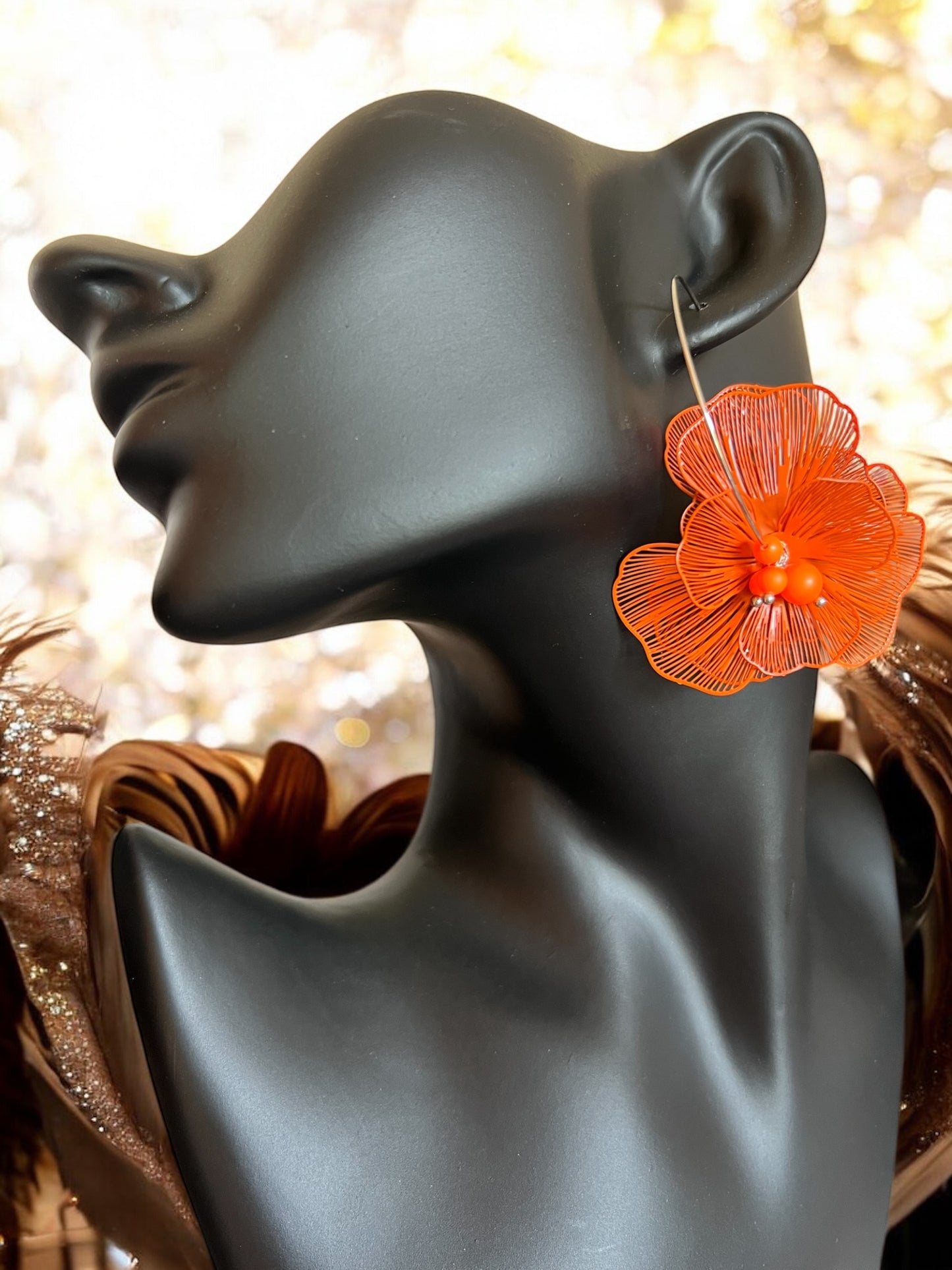Mono orecchino in acciaio e perle Swarovski