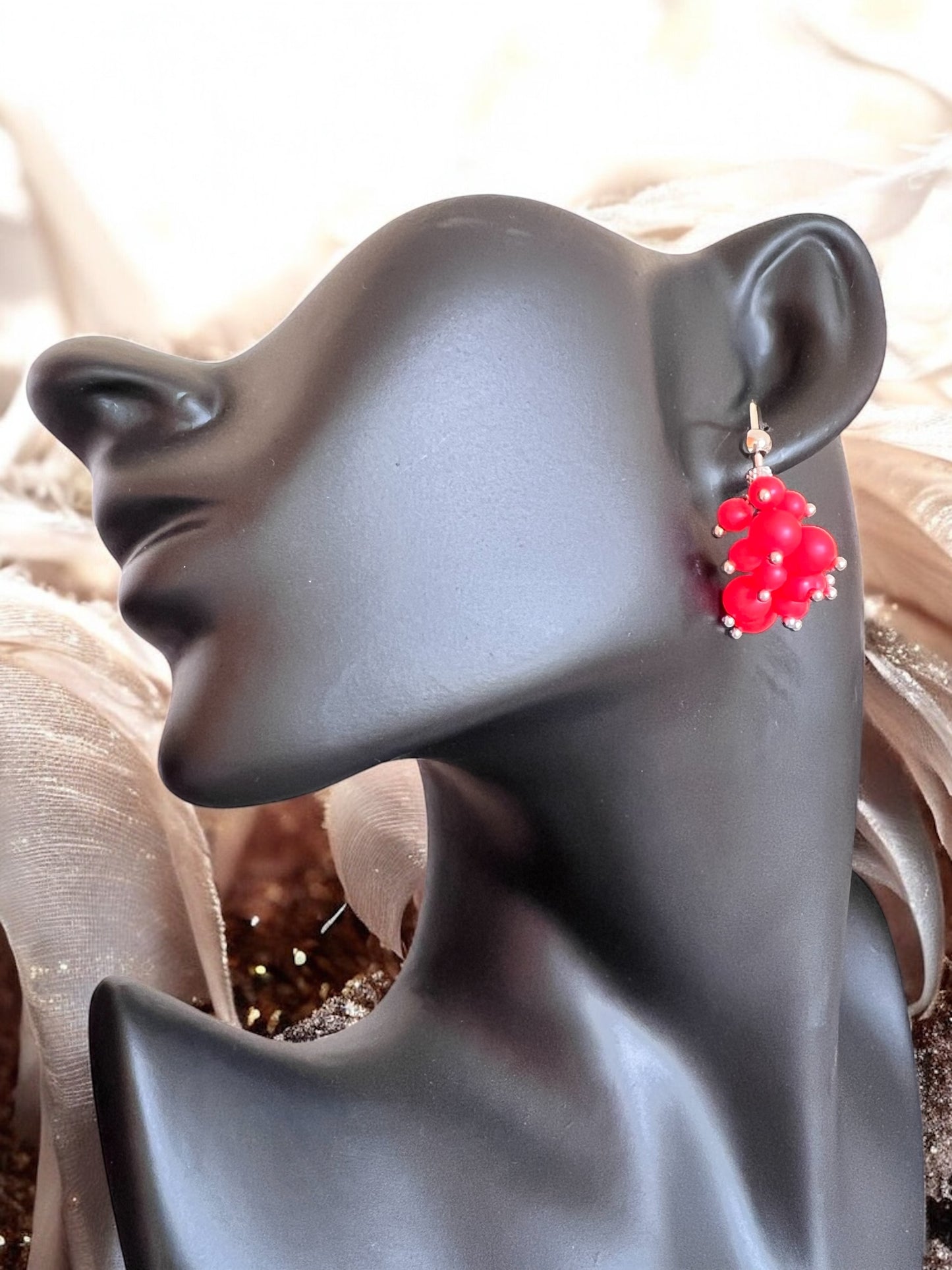 Mono orecchino in acciaio e perle Swarovski