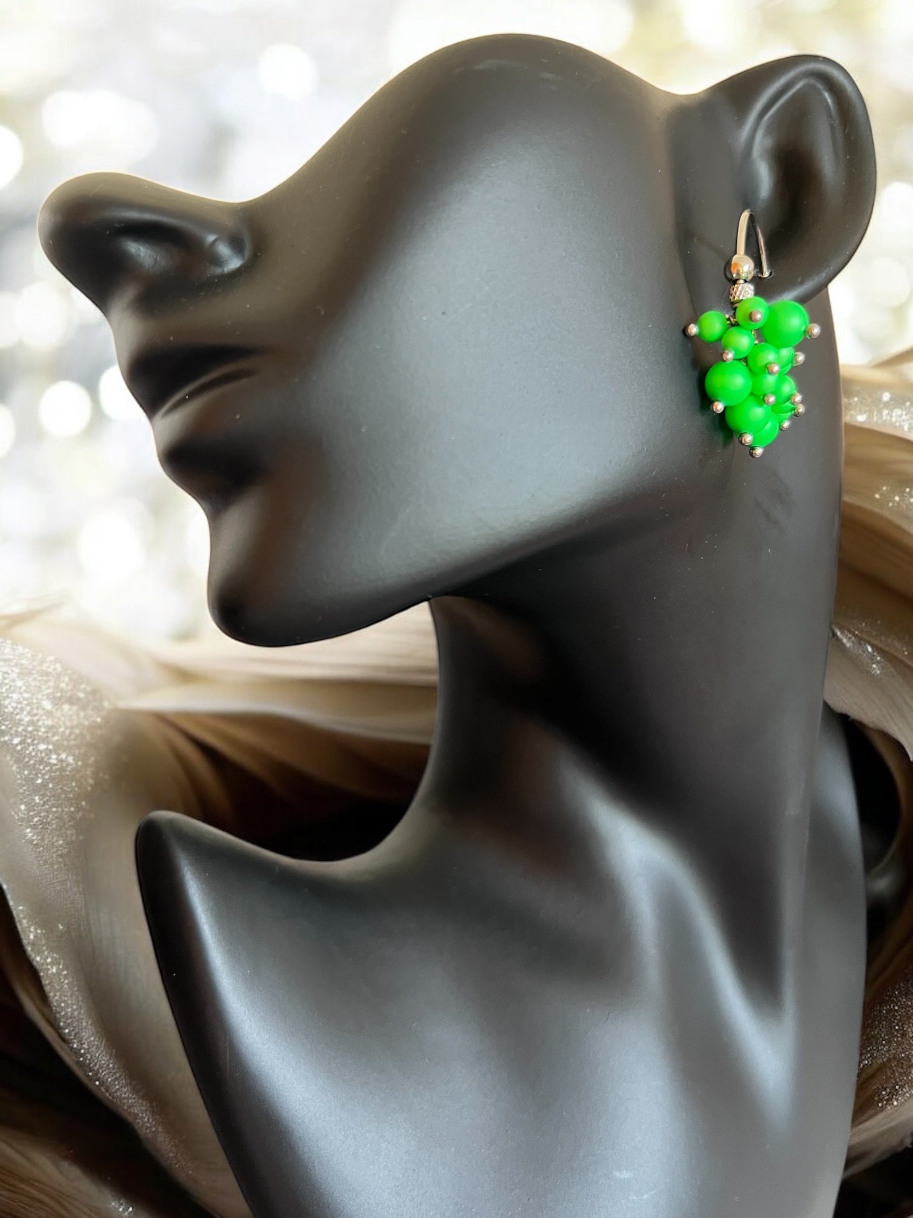 Mono orecchino in acciaio e perle Swarovski