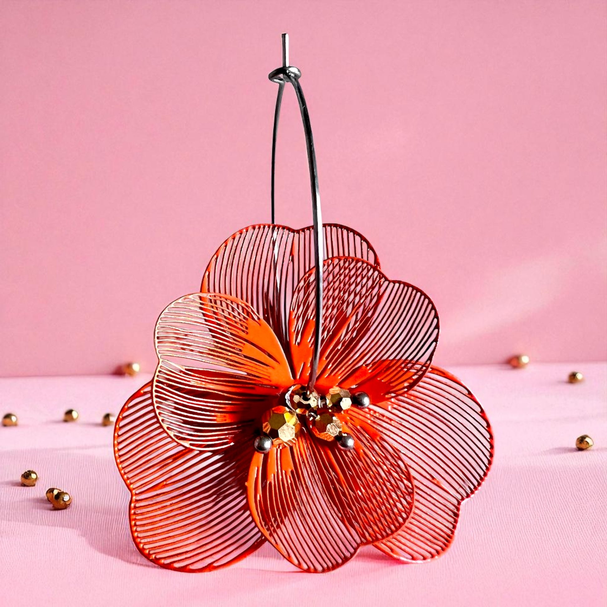 Mono orecchino in acciaio e cristalli