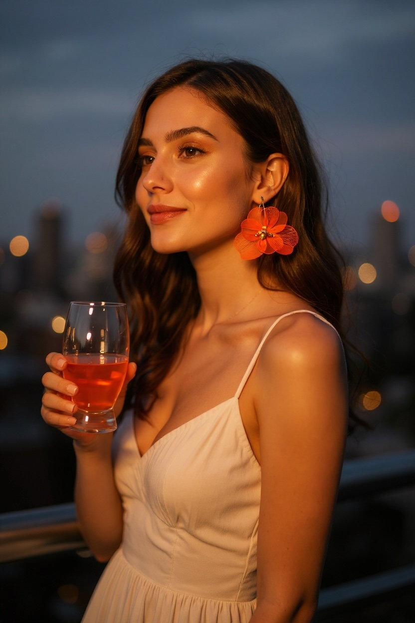 Mono orecchino in acciaio e cristalli