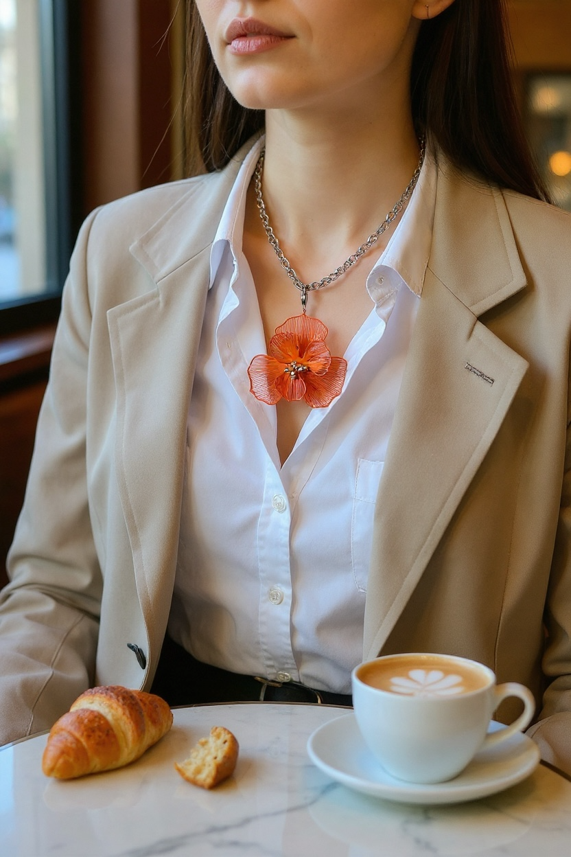 Mono orecchino in acciaio e cristalli