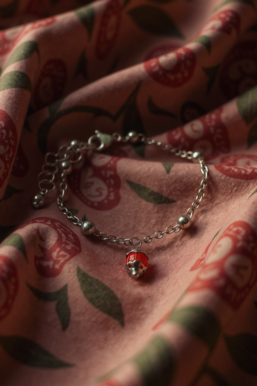 Bracciale in Acciaio con Cristallo arancione