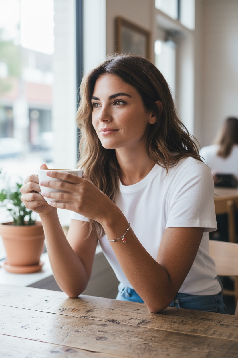 Bracciale in Acciaio con Cristallo arancione