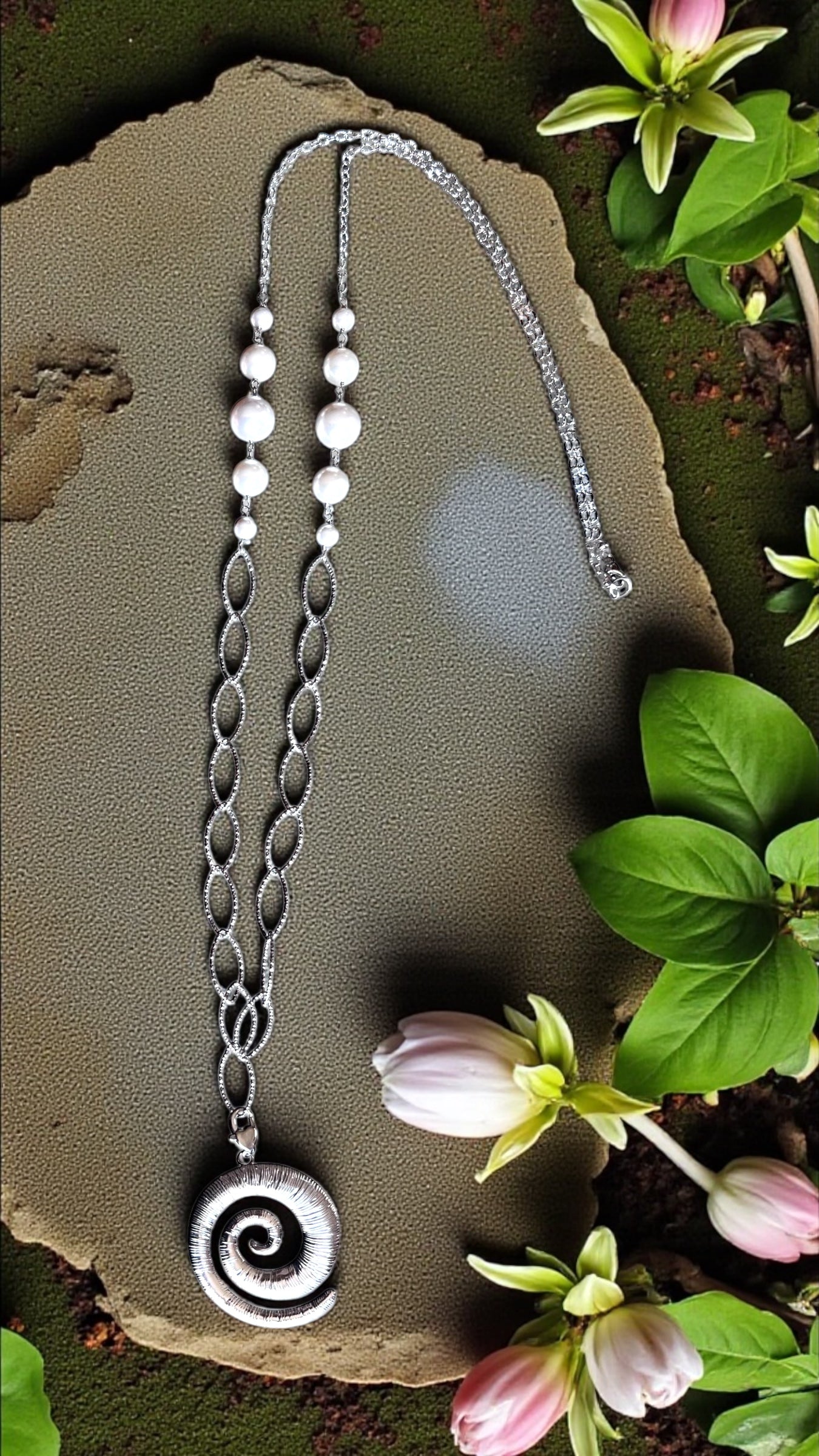 Ciondolo Spirale in acciaio