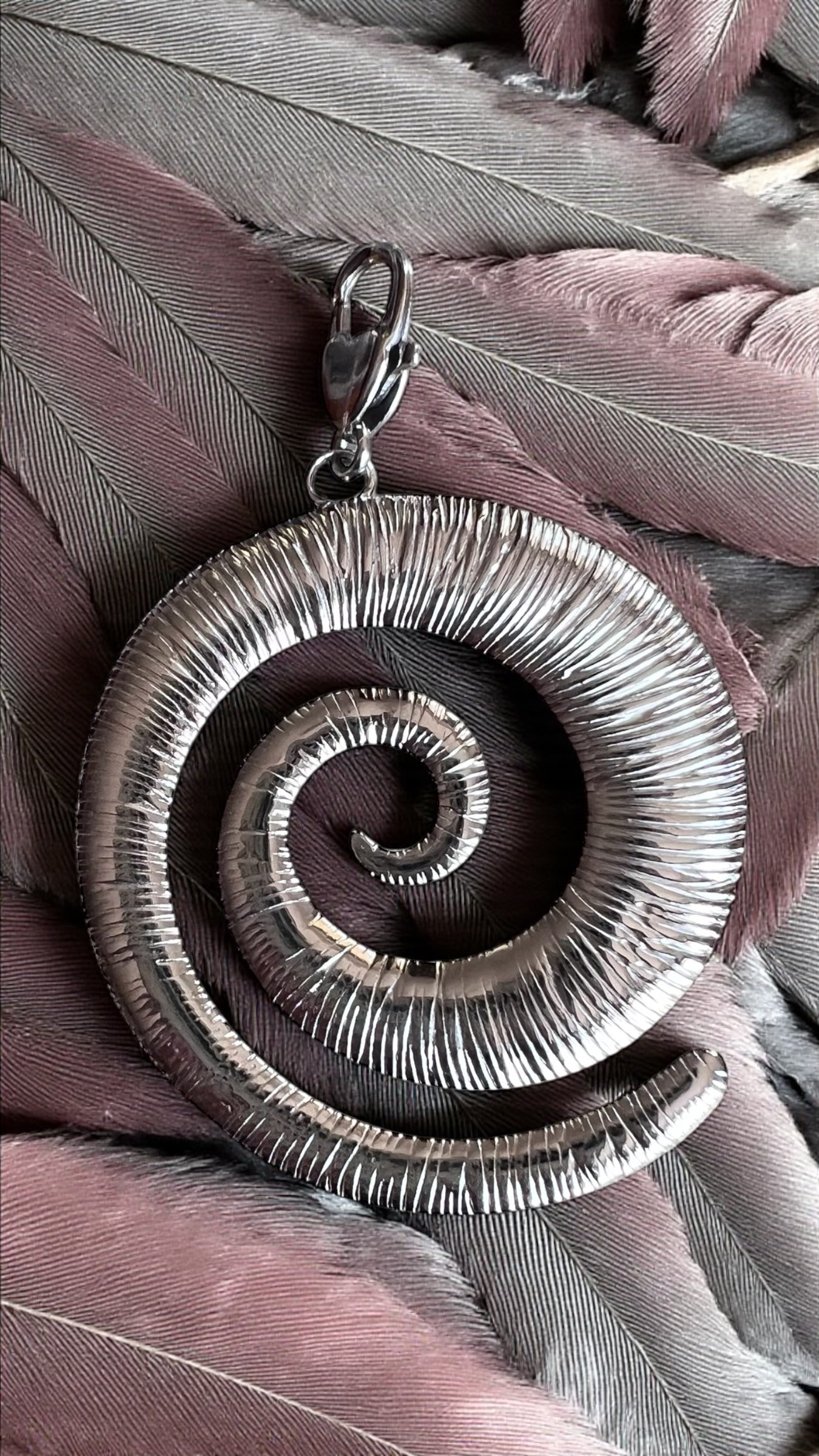 Ciondolo Spirale in acciaio