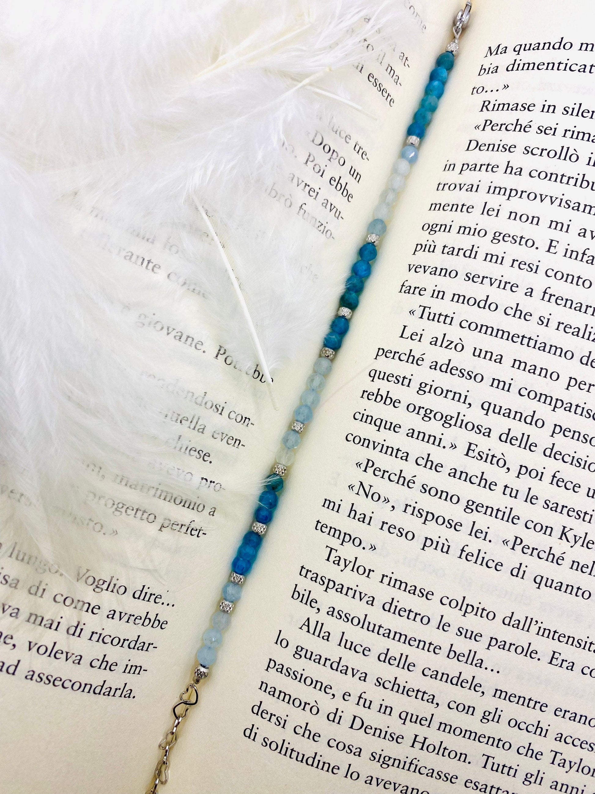 Bracciale in acciaio e pietre naturali