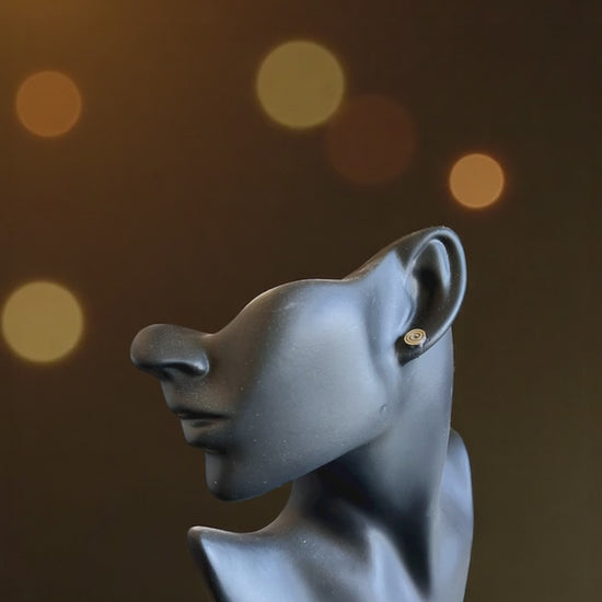 Orecchini a lobo in acciaio a spirale